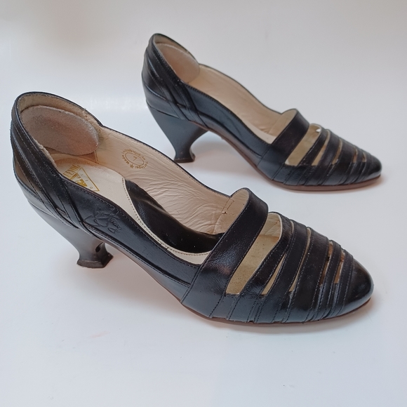 John Fluevog Heels Black Leather Pumps Blind Faith Womens size 7 - Picture 8 of 16